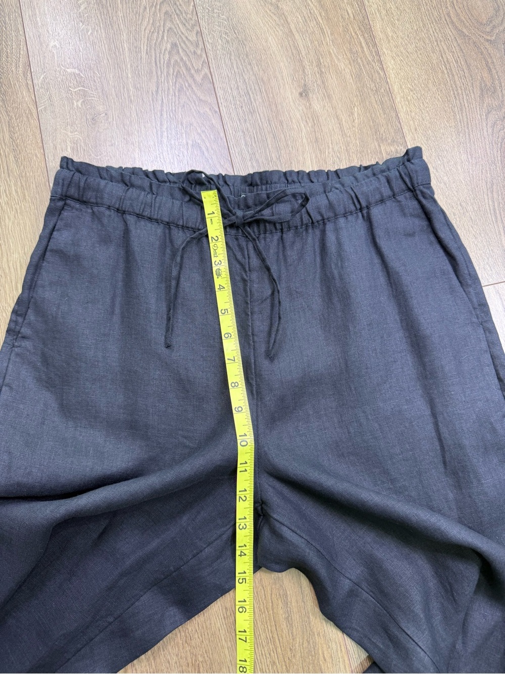 J. Crew Soleil Wide Leg 100% Linen Pants Black Size Medium - Picture 12 of 13